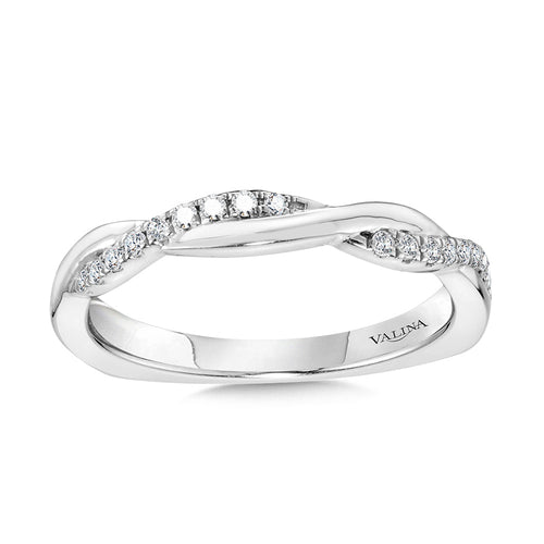 Crisscross Diamond Wedding Band — R2248BW