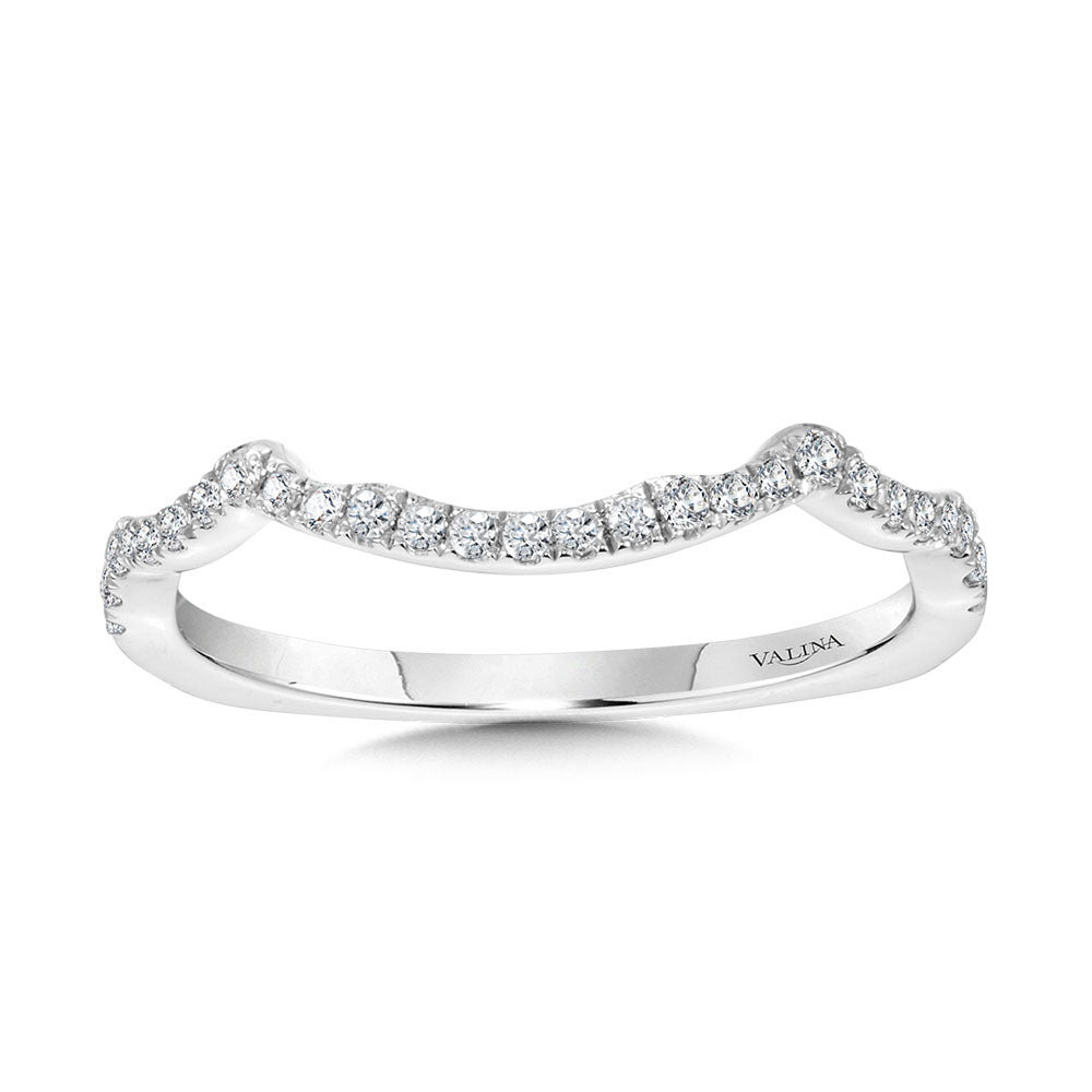 Curved Diamond Wedding Band — R2249BW