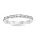 Baguette-Accented Straight Diamond Wedding Band — R2251BW