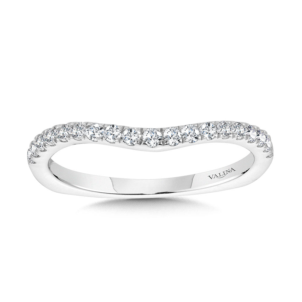 Curved Diamond Wedding Band — R2252BW