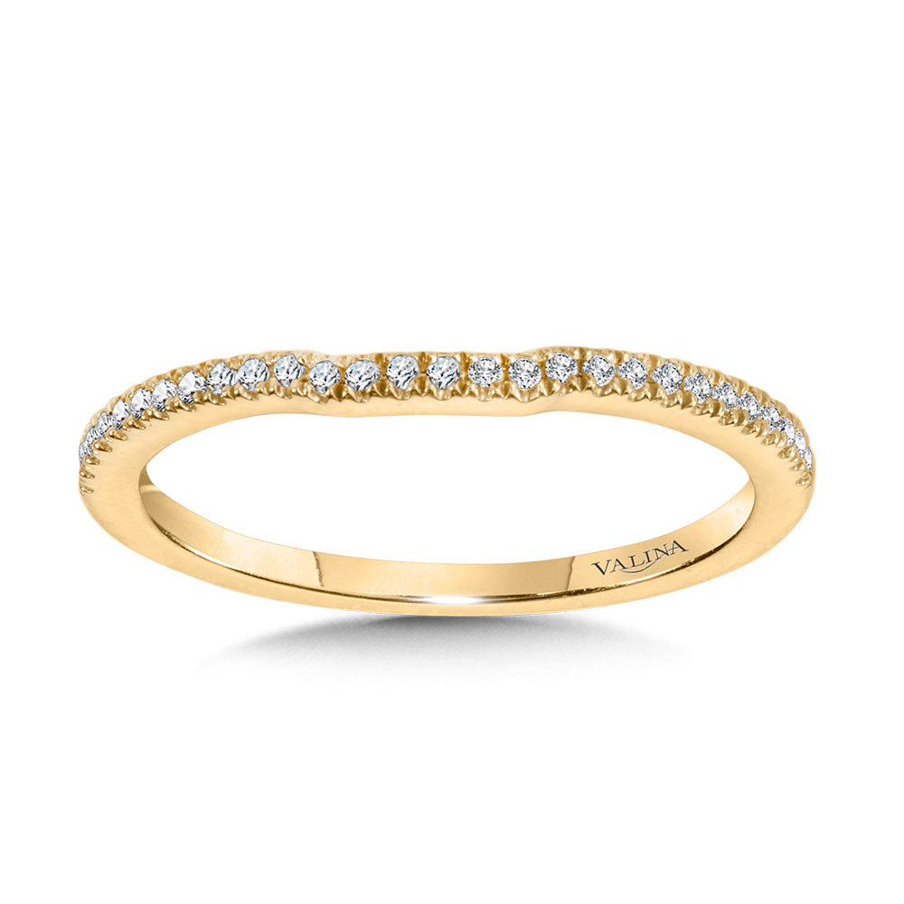 Curved Diamond Wedding Band — R2254BY-SR
