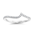 Asymmetrical Curved Diamond Wedding Band — R2257BW-SR