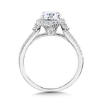 Blooming Halo & Split Shank Diamond Engagement Ring — R2260W-SR