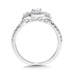 Emerald-Cut Three-Stone Diamond Engagement Ring — R2262W-SR
