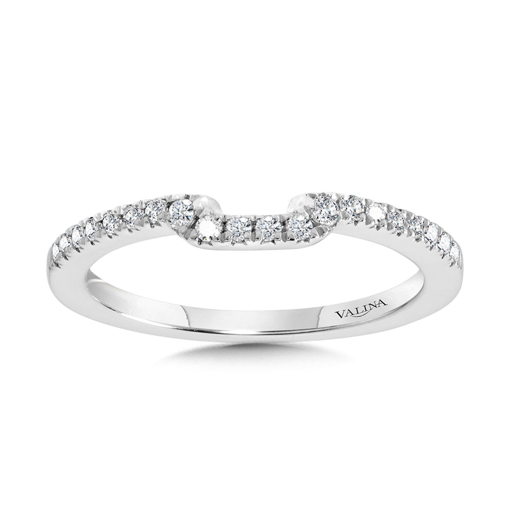 Curved Diamond Wedding Band — R2263BW-SR