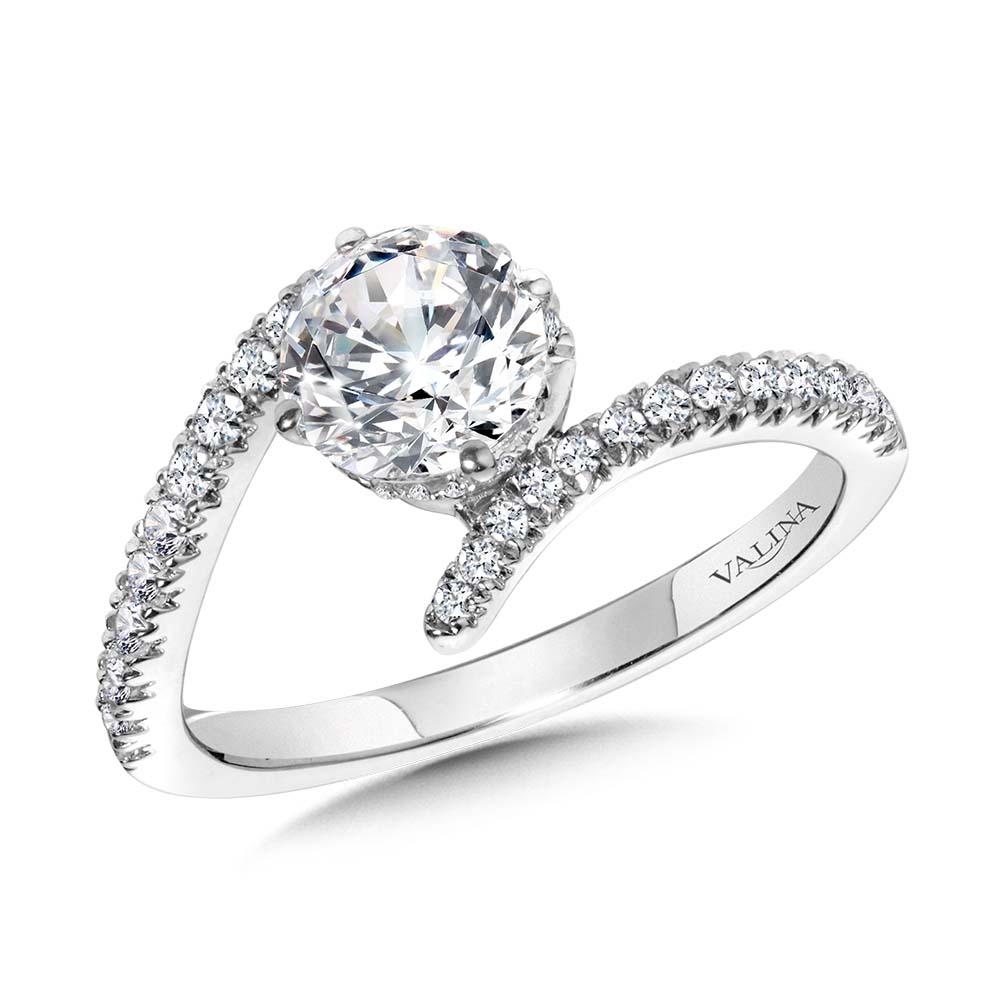 Hidden Halo Bypass Diamond Engagement Ring — R2270W-SR