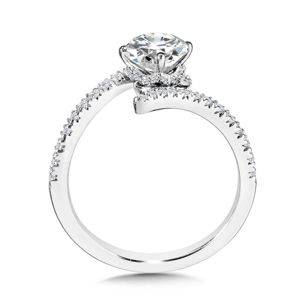 Hidden Halo Bypass Diamond Engagement Ring — R2270W-SR