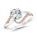 Two-Tone Split Shank & Bypass Diamond Engagement Ring — R2287WP-SR
