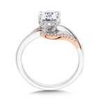 Two-Tone Split Shank & Bypass Diamond Engagement Ring — R2287WP-SR