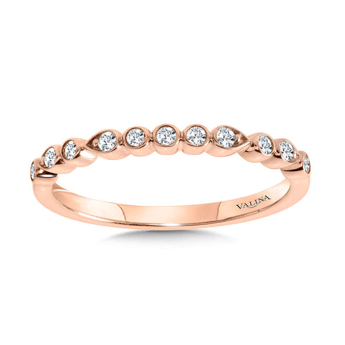 Bezel-Set Stackable Diamond Wedding Band — R2293BP-SR
