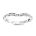Curved Milgrain-Beaded Diamond Wedding Band — R2296BW-SR
