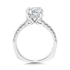 Straight Hidden Halo Diamond Engagement Ring — R2311W