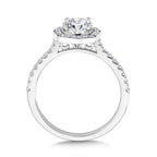 Fancy Cushion-Shaped Diamond Halo Engagement Ring — R2316W-SR