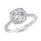 Fancy Cushion-Shaped Diamond Halo Engagement Ring — R2316W-SR