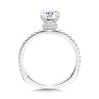 Straight Diamond Collar Engagement Ring — R2317W