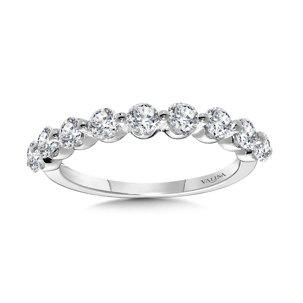 Straight Shared-Prong Diamond Wedding Band — R2336BW-SR