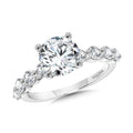 Straight Shared-Prong Diamond Engagement Ring — R2336W-SR