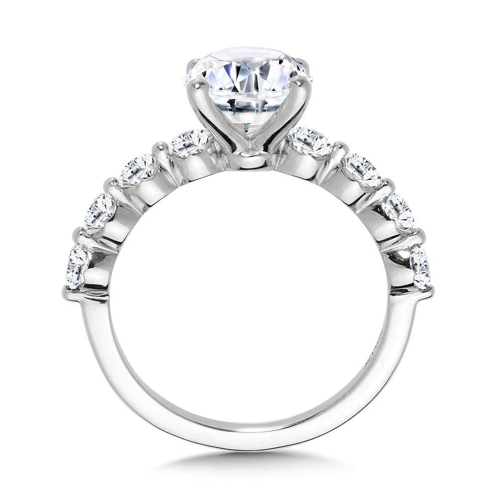 Straight Shared-Prong Diamond Engagement Ring — R2336W-SR