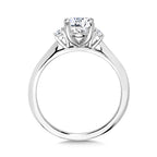 Three-Stone Oval-Cut Diamond Solitaire Engagement Ring — R2338W-SR