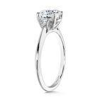 Three-Stone Oval-Cut Diamond Solitaire Engagement Ring — R2338W-SR