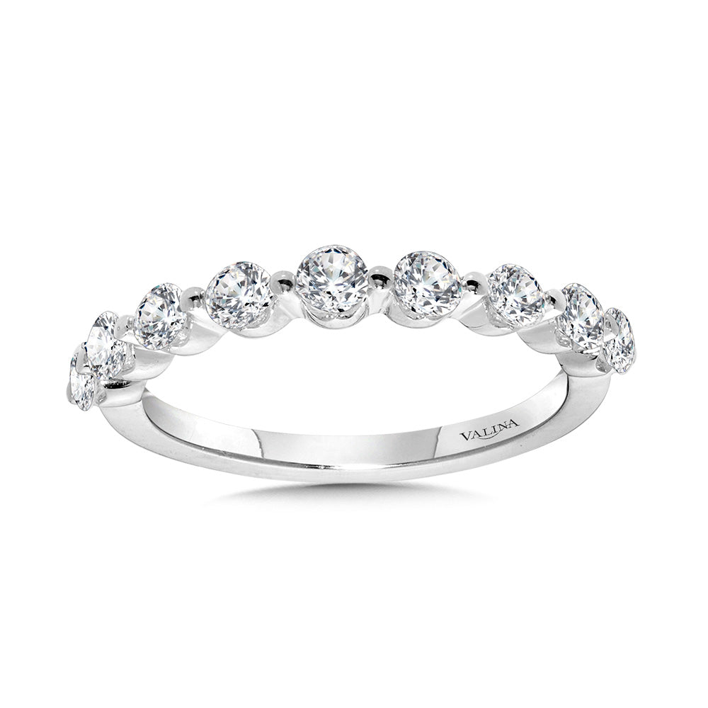 Straight Shared-Prong Diamond Wedding Band — R2345BW-SR