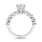 Straight Shared-Prong Diamond Engagement Ring — R2345W-SR