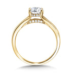 Oval-Cut Hidden Halo & Split Shank Diamond Engagement — R2366Y-SR