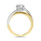Two-Tone Bypass & Split Shank Diamond Engagement Ring — R2380YW-SR