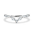 Marquise Diamond Chevron Wedding Band — R2393BW-SR