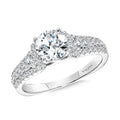 Graduating Side Stone Diamond Engagement Ring w/ Surprise Diamond — R2446W