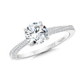 Twist Bypass Diamond Engagement Ring — R2461W-SR