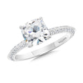 Cushion-Cut Diamond Engagement Ring — R2466W-SR