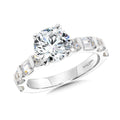 Round- & Emerald-Cut Diamond Engagement Ring — R2468W-SR