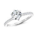 Straight Six-Prong Diamond Engagement Ring — R2470W-SR