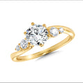 Six-Prong Spiral Diamond Engagement Ring — R2474Y-SR
