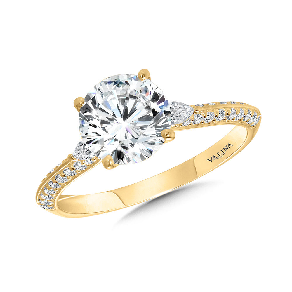 Three-Stone Diamond Engagement Ring — R2486Y-SR