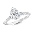 Three-Stone Pear-Cut Diamond Engagement Ring — R2489W-SR
