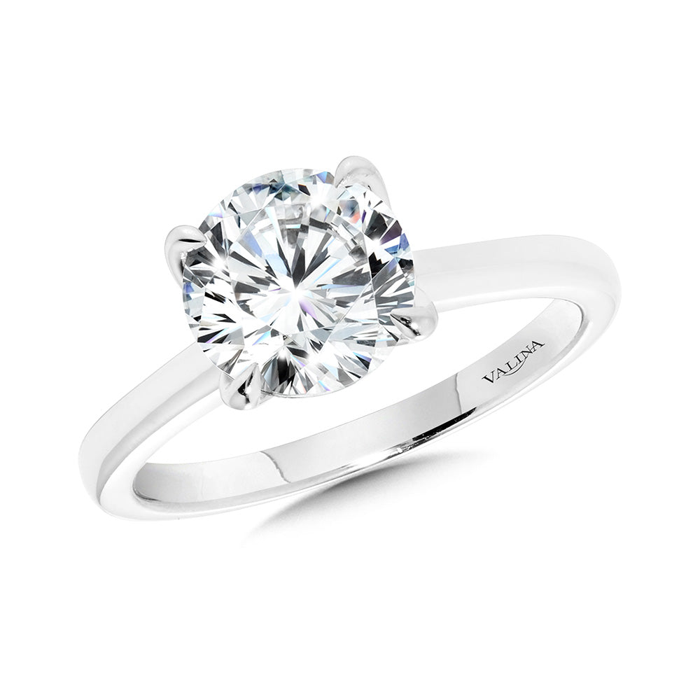 Diamond Solitaire Engagement Ring — R2496W-SR