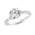 Diamond Scalloped Engagement Ring — R2498W-SR