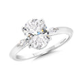Three-Stone Oval-Cut Diamond Engagement Ring — R2499W-SR
