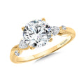 Vintage-Inspired Three-Stone Diamond Engagement Ring — R2500Y-SR