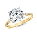 Diamond Scalloped Shank Engagement Ring — R2507Y