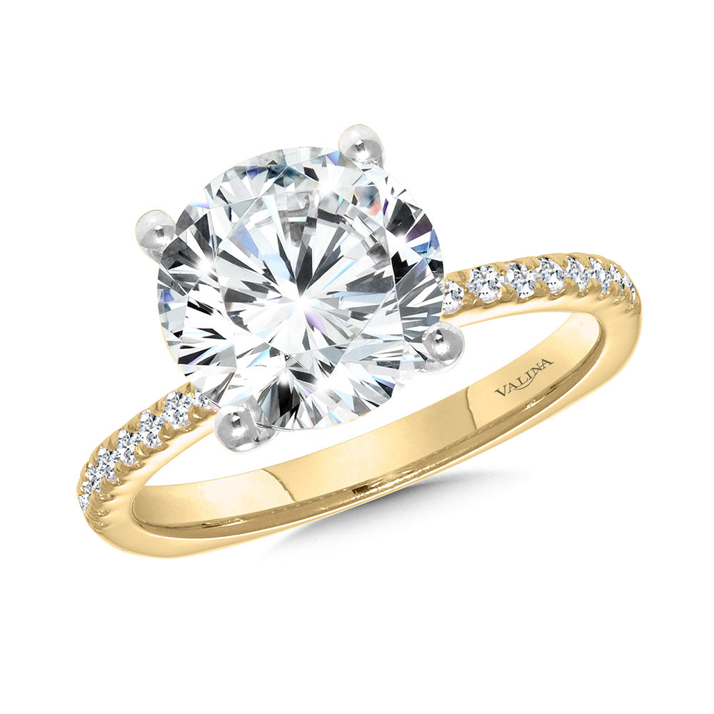 Straight Diamond Engagement Ring — R2508Y