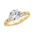 Vintage-Inspired Infinity Twist Diamond Engagement Ring — R2511Y-SR