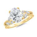 Split Shank Oval-Cut Diamond Engagement Ring — R2514Y-SR