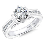 Channel-Set Diamond Engagement Ring — R9067W