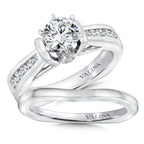 Channel-Set Diamond Engagement Ring — R9067W