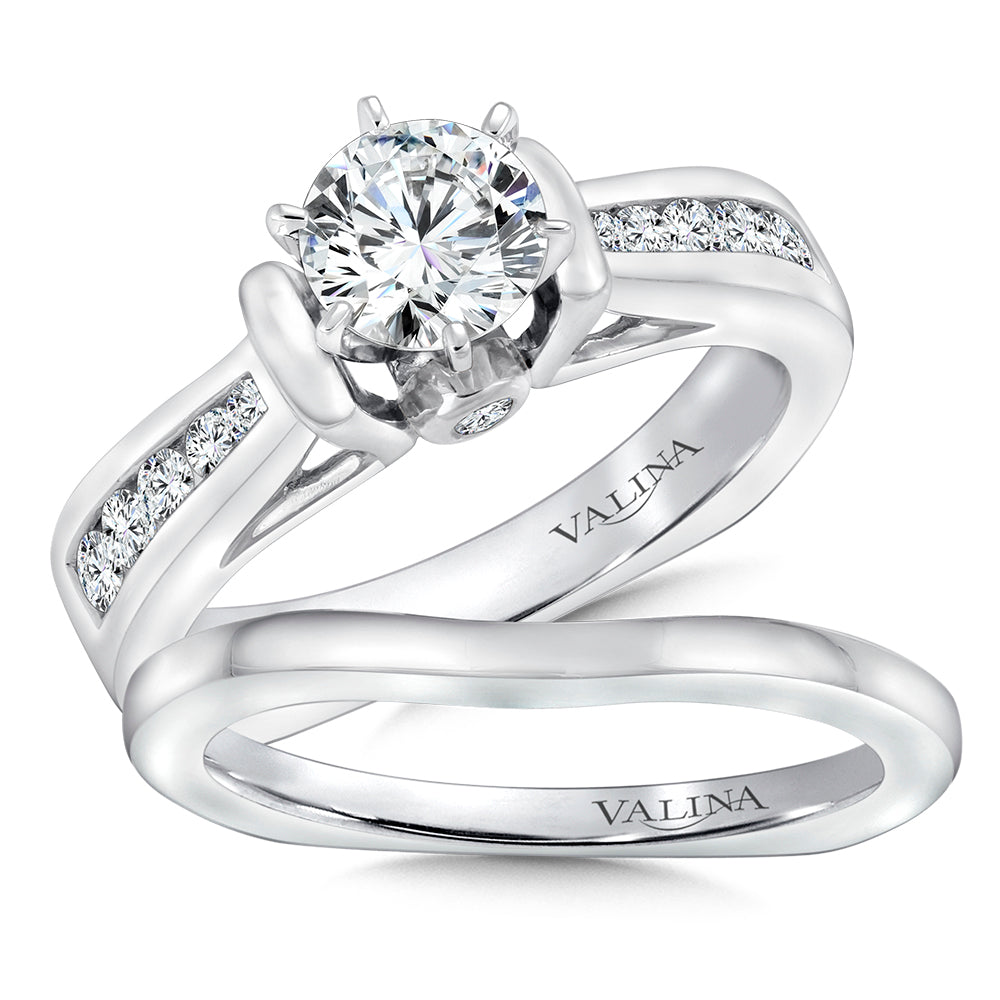 Channel-Set Diamond Engagement Ring — R9067W