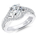 Spiral Style Diamond Engagement Ring — R9229W