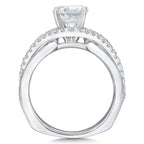 Spiral Style Diamond Engagement Ring — R9229W